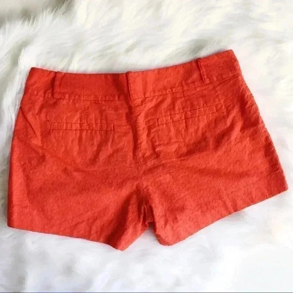 Banana Republic Ryan Fit Orange Eyelet Shorts - Picture 2 of 7